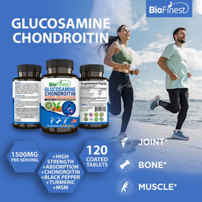 Biofinest 葡萄糖胺軟骨素薑黃關節補充劑（120片包衣片） 3