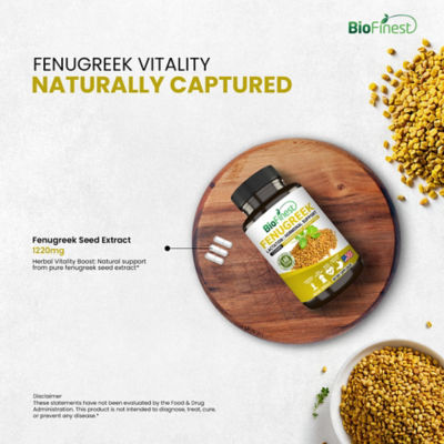 Biofinest 胡蘆巴籽 1220 毫克補充劑（180 粒素食膠囊） 7