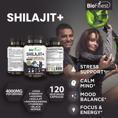Biofinest Shilajit+ 4000mg 補充品（120 粒素食膠囊） 3