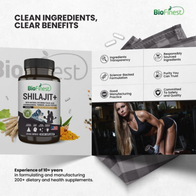 Biofinest Shilajit+ 4000mg 補充品（120 粒素食膠囊） 9