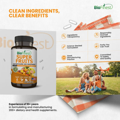 Biofinest Super Fruits Antioxidant Energy Hydration Immune Supplement (90 Veg. Capsules) 9