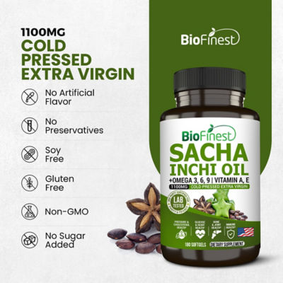 Biofinest 印加果油 1100 毫克補充劑（180 粒軟膠囊） 8
