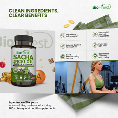 Biofinest 印加果油 1100 毫克補充劑（180 粒軟膠囊） 9