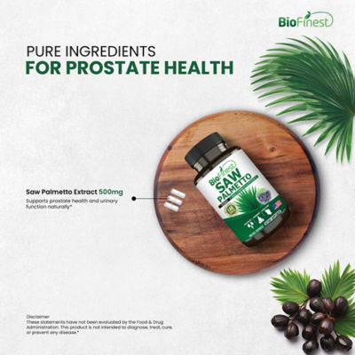 Biofinest 鋸棕櫚萃取物500毫克補充劑（100粒素食膠囊） 7