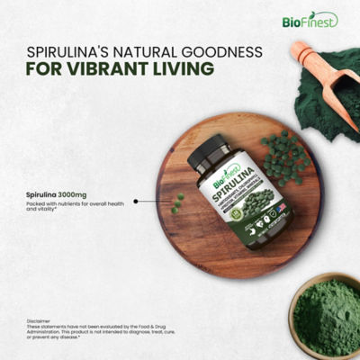 Biofinest 螺旋藻 3000 毫克補充劑（500片） 7