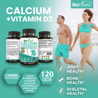 Biofinest Calcium Vitamin D3 Supplement (120 Coated Tablets) 3