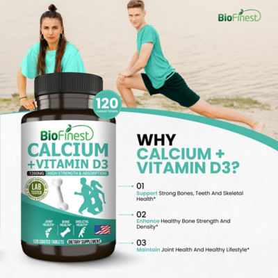 Biofinest Calcium Vitamin D3 Supplement (120 Coated Tablets) 6