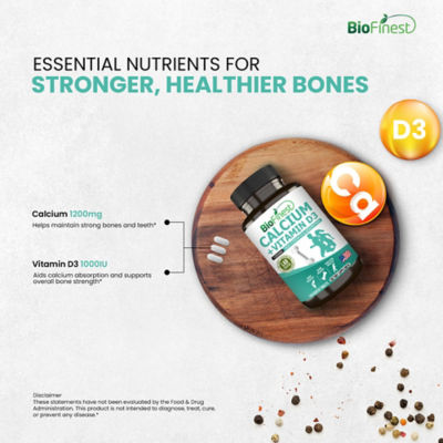 Biofinest Calcium Vitamin D3 Supplement (120 Coated Tablets) 7