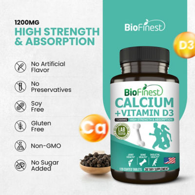 Biofinest Calcium Vitamin D3 Supplement (120 Coated Tablets) 8