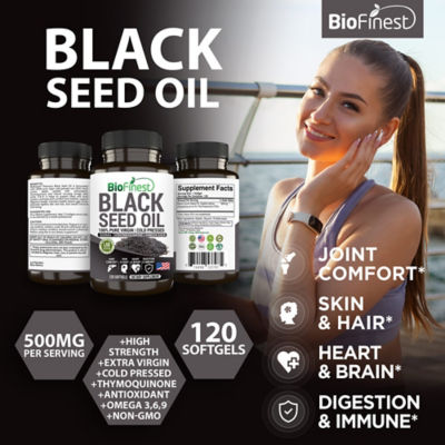 Biofinest Black Seed Oil 500mg Supplement (120 Softgels) 3