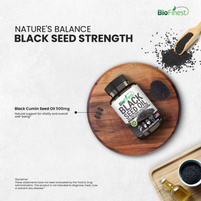 Biofinest Black Seed Oil 500mg Supplement (120 Softgels) 7