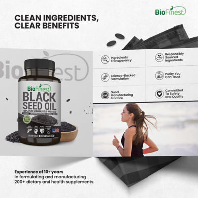 Biofinest Black Seed Oil 500mg Supplement (120 Softgels) 9