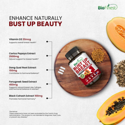Biofinest 丰胸营养补充剂（120粒素食胶囊） 7