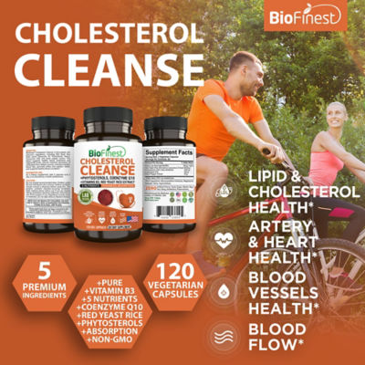Biofinest Cholesterol Cleanse Supplement (120 Veg. Capsules) 3