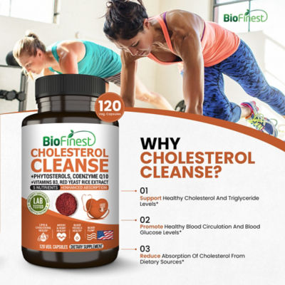 Biofinest Cholesterol Cleanse Supplement (120 Veg. Capsules) 6