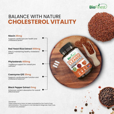 Biofinest Cholesterol Cleanse Supplement (120 Veg. Capsules) 7