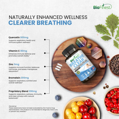 Biofinest 呼吸清澈补充剂 (90粒素食胶囊） 7