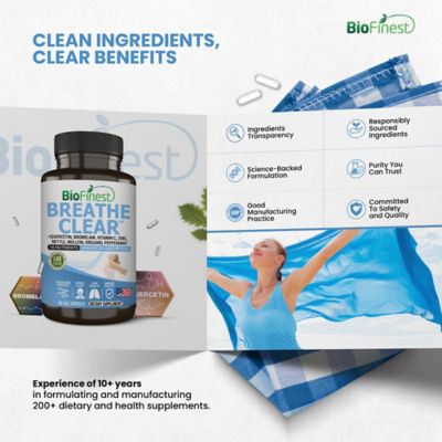 Biofinest 呼吸清澈补充剂 (90粒素食胶囊） 9