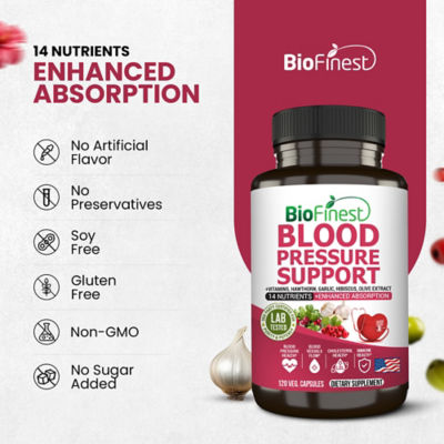 Biofinest 血壓支持補充劑（120粒素食膠囊） 8
