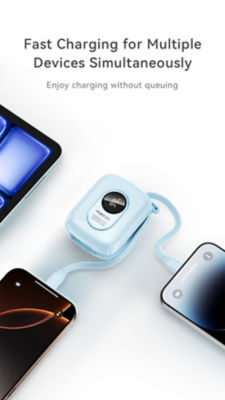 Recci 10000mAh Sugar Bean 3C Power Bank 22.5W Built-In USB C and Lightning Cable RPB-P79 5