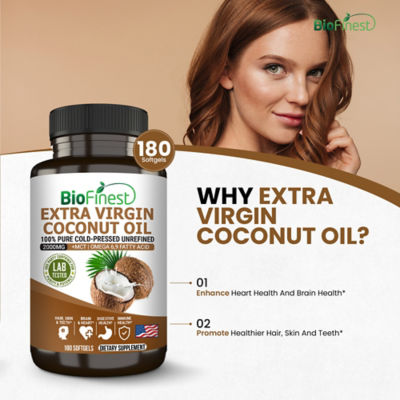 Biofinest 特級初榨椰子油 2000 毫克補充劑（180 粒軟膠囊） 6