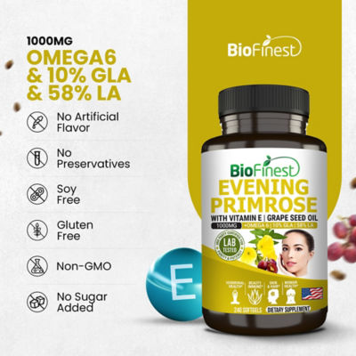 Biofinest 月見草油 1000 毫克補充劑（240 粒軟膠囊） 8
