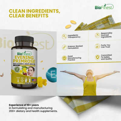 Biofinest 月見草油 1000 毫克補充劑（240 粒軟膠囊） 9
