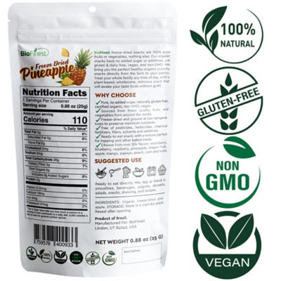 Biofinest 【3包组合装】Biofinest 冻干菠萝 25克 4