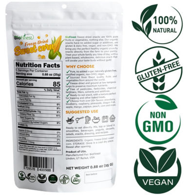 Biofinest 【3 件装】3包 BioFinest 冻干甜玉米（每包25克） 4