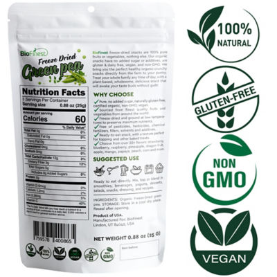 Biofinest 【3包组合装】BIOFINEST冻干青豌豆 25克 4