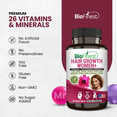 Biofinest 女性生髮補充品（120 片包衣片） 8