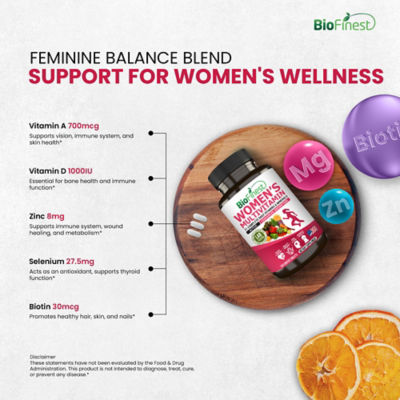 Biofinest 女性複合維生素礦物質補充劑（120 片包衣片） 7