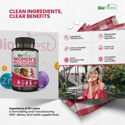 Biofinest 女性複合維生素礦物質補充劑（120 片包衣片） 9