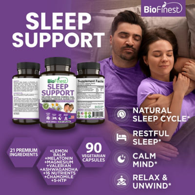 Biofinest 睡眠支持補充品（90 粒素食膠囊） 3