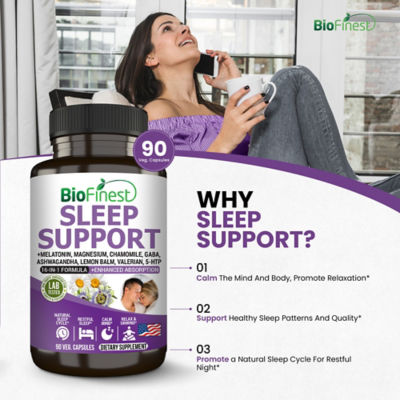Biofinest 睡眠支持補充品（90 粒素食膠囊） 6