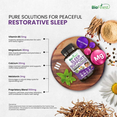 Biofinest 睡眠支持補充品（90 粒素食膠囊） 7