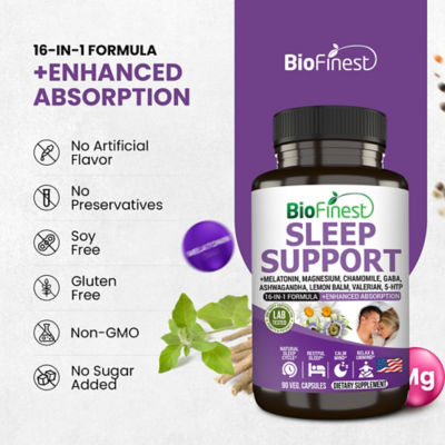Biofinest 睡眠支持補充品（90 粒素食膠囊） 8