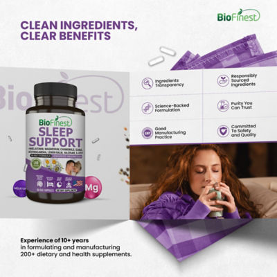 Biofinest 睡眠支持補充品（90 粒素食膠囊） 9