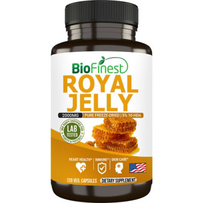 Biofinest 蜂王乳 - 高 10-DHA 補充品（120 粒素食膠囊） 1