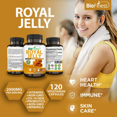 Biofinest 蜂王乳 - 高 10-DHA 補充品（120 粒素食膠囊） 3
