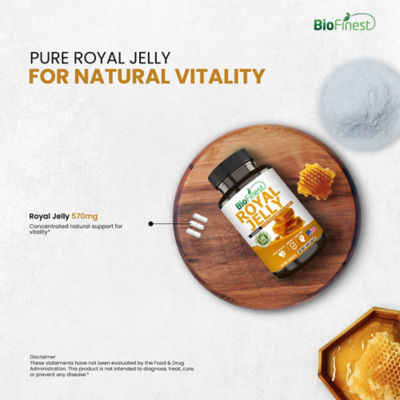 Biofinest 蜂王乳 - 高 10-DHA 補充品（120 粒素食膠囊） 7