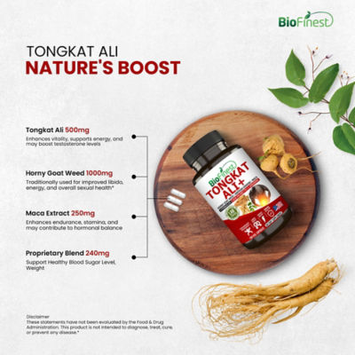 Biofinest 東革阿里 500 毫克瑪卡人蒺藜男士補充劑（180 粒素食膠囊） 7