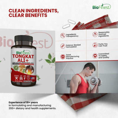 Biofinest 東革阿里 500 毫克瑪卡人蒺藜男士補充劑（180 粒素食膠囊） 9