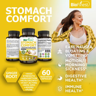 Biofinest 胃部舒緩生薑補充劑（60粒素食膠囊） 3