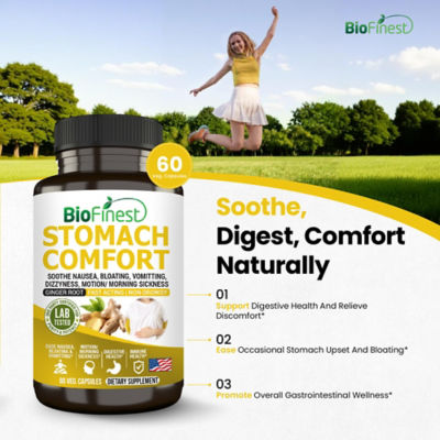 Biofinest 胃部舒緩生薑補充劑（60粒素食膠囊） 5