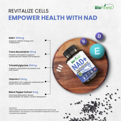 Biofinest NAD+ 增補劑 15000mg（60 粒素食膠囊） 7