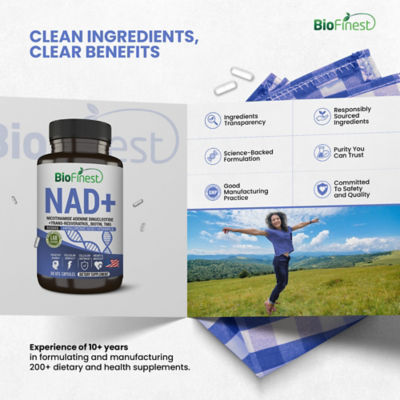 Biofinest NAD+ 增補劑 15000mg（60 粒素食膠囊） 9