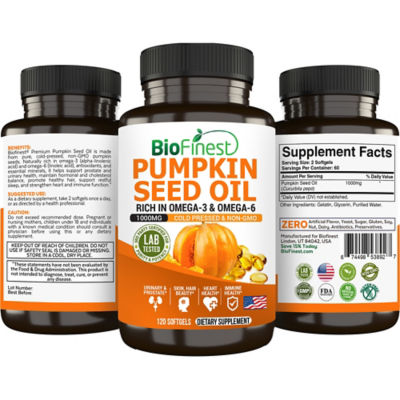 Biofinest 南瓜籽油補充劑（90粒軟膠囊） 2