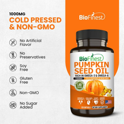 Biofinest 南瓜籽油補充劑（90粒軟膠囊） 8