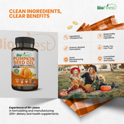 Biofinest 南瓜籽油補充劑（90粒軟膠囊） 9